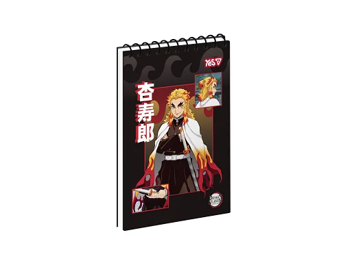 Зошит для записів Yes Demon Slayer одинарна спіраль А6/80 аркушів (152328)