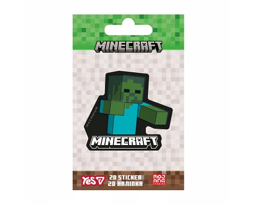 Наліпка 2D Yes Minecraft Zombie (708597)