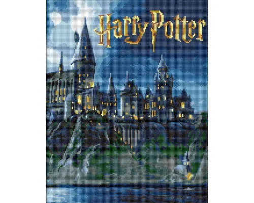 Алмазна мозаїка Harry Potter: Гоґвортс вночі 40х50 см Ідейка (AMO20364)