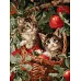 Картина за номерами Коти у кошику 30х40 см Ідейка (KHO6949)