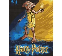 Алмазна мозаїка Harry Potter: Постер з Добі 40х50 см Ідейка (AMO20373)