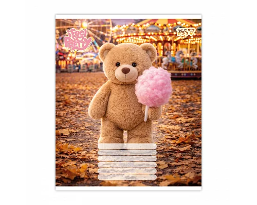 Зошит шкільний 1Вересня Bear stories А5 24 аркушів клітинка (768974)