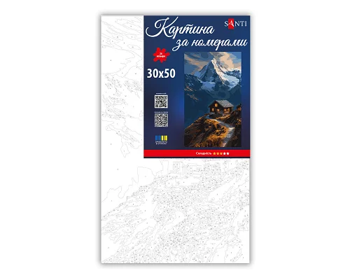 Картина по номерам SANTI Домик в горах 30х50 см (955544)