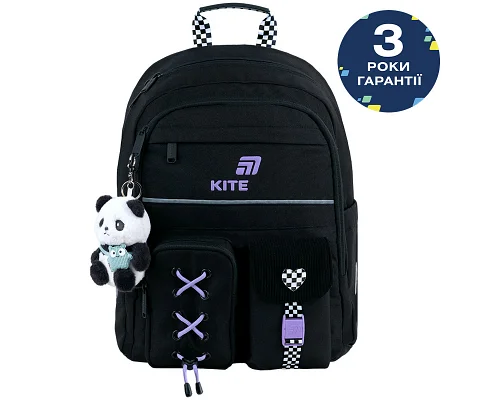 Рюкзак шкільний Kite Education Panda Love спинка 39,5 см (K26-584M-2)