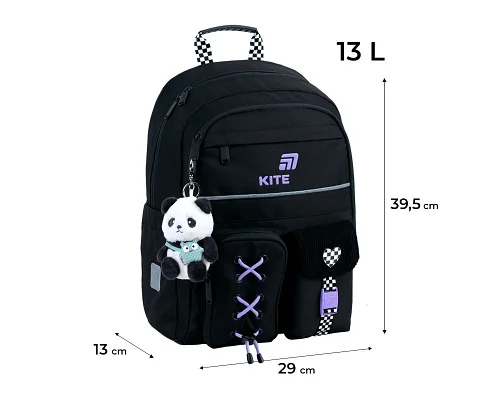 Рюкзак шкільний Kite Education Panda Love спинка 39,5 см (K26-584M-2)