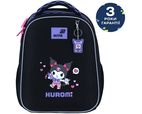 Рюкзак шкільний каркасний Kite Education Kuromi спинка 36 см (HK26-555S-3)