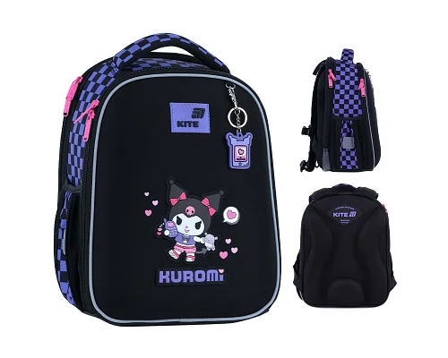 Рюкзак шкільний каркасний Kite Education Kuromi спинка 36 см (HK26-555S-3)
