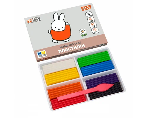 Пластилін Yes Miffy 8 кольорів 160 г (540717)