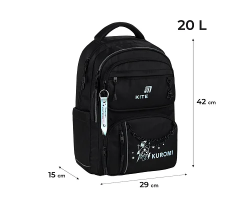 Рюкзак Kite Education teens Kuromi спинка 42 см (HK26-2594M)