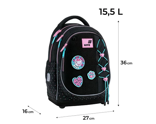 Рюкзак шкільний Kite Education Pretty Kitty спинка 36 см (K26-724S-1)