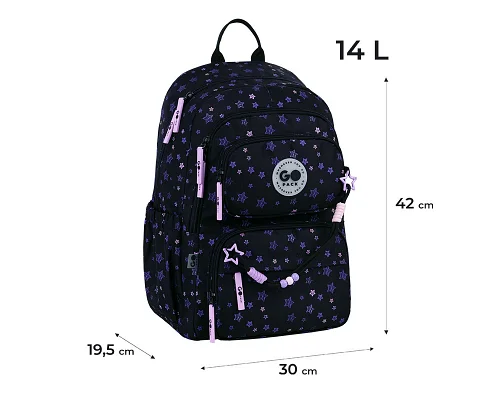 Рюкзак шкільний шкільний GoPack Education Stars спинка 42 см (GO26-120M-1)
