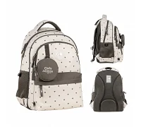 Рюкзак шкільний шкільний GoPack Education Beige Polka Dots спинка 41 см (GO26-182M-3)