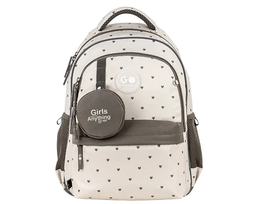 Рюкзак шкільний шкільний GoPack Education Beige Polka Dots спинка 41 см (GO26-182M-3)