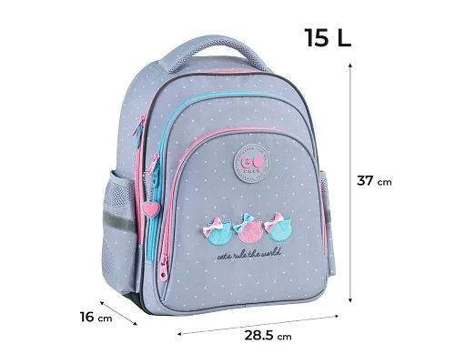 Рюкзак шкільний шкільний GoPack Education Cat's Rules спинка 37 см (GO26-2606S-1)