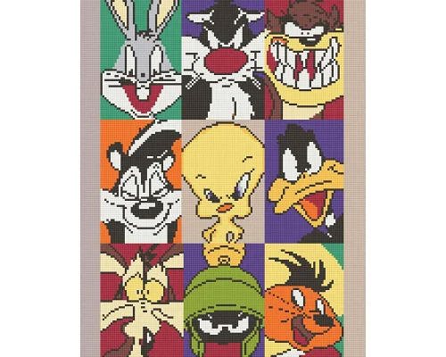 Алмазна мозаїка Looney Tunes 40х50 см Орігамі (OD6008)