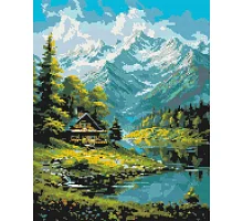 Алмазна мозаїка Гірський пейзаж Карпат 40x50 см Оригамі (OD3437)