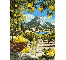 Картина за номерами Під лимонним сонцем art_selena_ua 30х40 Ідейка (KHO6444)