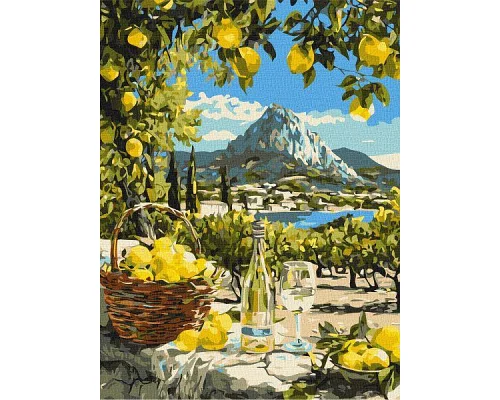 Картина за номерами Під лимонним сонцем art_selena_ua 30х40 Ідейка (KHO6444)