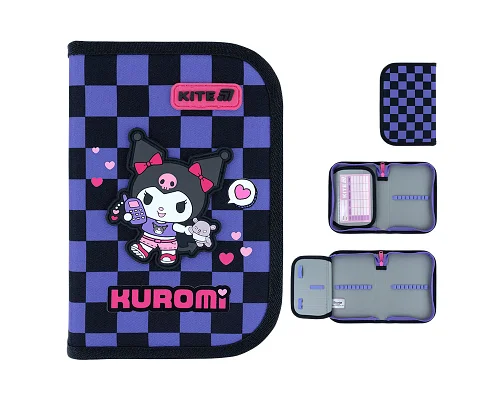 Пенал без наповнення Kuromi, 1 відділення, 1 відворот (HK26-621-2)