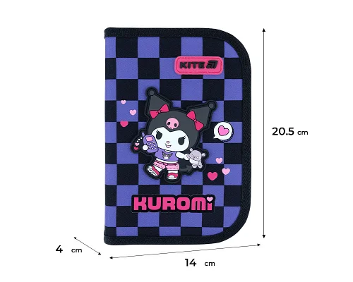 Пенал без наповнення Kuromi, 1 відділення, 1 відворот (HK26-621-2)