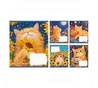 Зошит шкільний 1Вересня Sunny cat А5 18 аркушів лінія (768772)