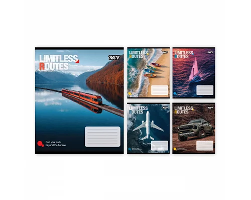 Зошит шкільний Yes Limitless routes А5 24 аркушів клітинка (769036)