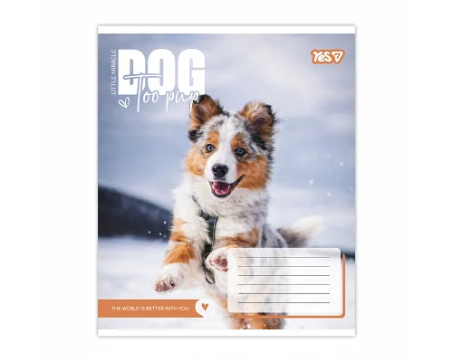 Зошит шкільний Yes Dog too pup А5 12 аркушів лінія (768732)