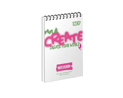 Зошит для записів Yes Create одинарна спіраль А7/80 аркушів (152365)