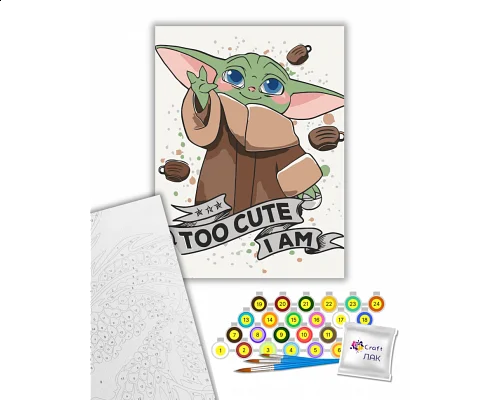 Картина за номерами Cute Grogu 30х40 см Art Craft (16134-AC)