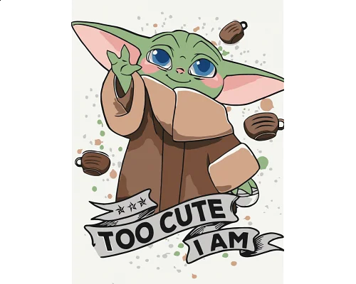 Картина за номерами Cute Grogu 30х40 см Art Craft (16134-AC)
