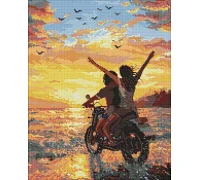 Алмазна мозаїка Морська поїздка на двох art_selena_ua 40х50 Ідейка (AMO20202)