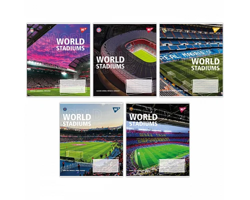 Зошит шкільний World stadium А5 24 аркушів клітинка YES (767025)