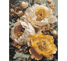 Алмазна мозаїка Квіти. Симфонія півоній 40x50 см Орігамі (OD3154-01)