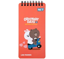 Блокнот Yes Line Friends Moto 80x160 60 аркушів клітинка (152202)
