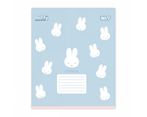 Тетрадь школьная Yes Miffy Flowers А5 12 листов косая линия (768710)