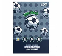 Картон цветной двусторонний Football 10 листов А4 папка YES (955502)