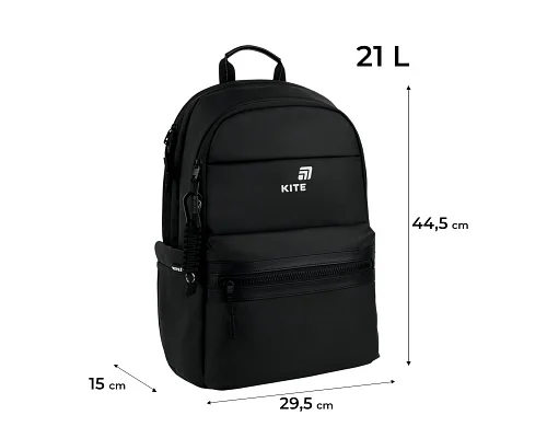 Рюкзак Kite Education teens Black спинка 44 см (K26-2721L-2)
