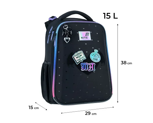 Рюкзак шкільний каркасний Kite Education Monster High спинка 38 см (MH26-531M)