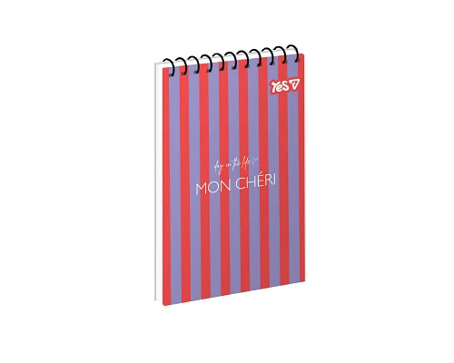 Зошит для записів Yes Simple Stripes одинарна спіраль А7/80 аркушів (152369)