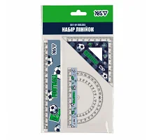 Набір лінійок Yes Football 3 предмети лінійка 15 см (370709)