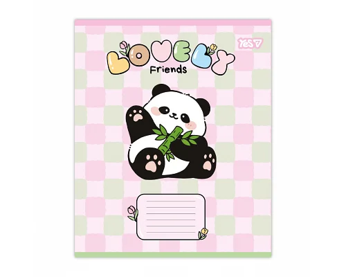 Зошит шкільний Yes Lovely Friends А5 12 аркушів коса лінія (768644)