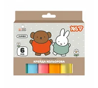 Крейда кольорова Yes Miffy, 6 штук, JUMBO (400570)