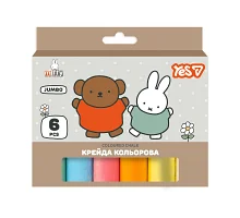 Крейда кольорова Yes Miffy, 6 штук, JUMBO (400570)
