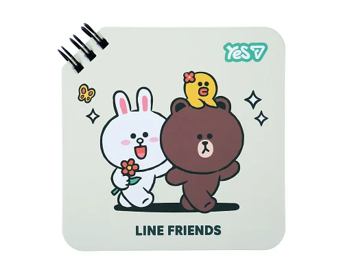 Блокнот Yes Line Friends Butterfly 110x110 80 аркушів лінія (152192)
