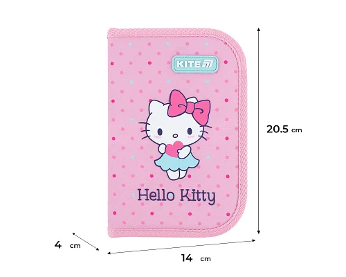 Пенал без наповнення Kite Hello Kitty, 1 відділення, 2 відвороти (HK26-622)