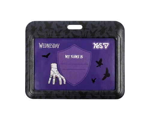 Бейдж горизонтальний Yes Wednesday на стрічці слайдер (940422)