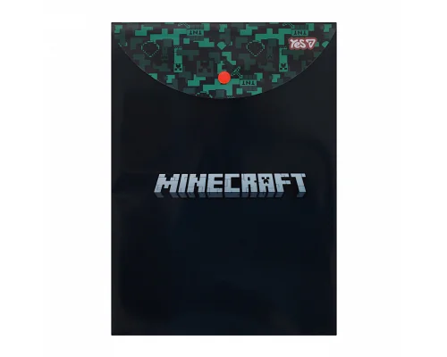 Папка-конверт Yes А4 на кнопці Minecraft вертикальна (492338)
