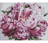 Алмазная мозаика Цветы. Пишные пионы 40x50 см Идейка (AMO7076)