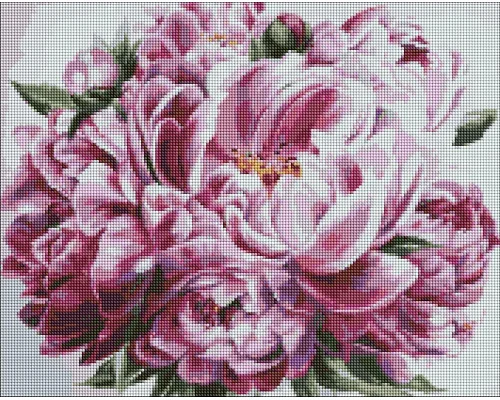 Алмазная мозаика Цветы. Пишные пионы 40x50 см Идейка (AMO7076)