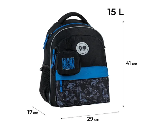 Рюкзак шкільний шкільний GoPack Education Fearless Vibe спинка 41 см (GO26-182M-6)